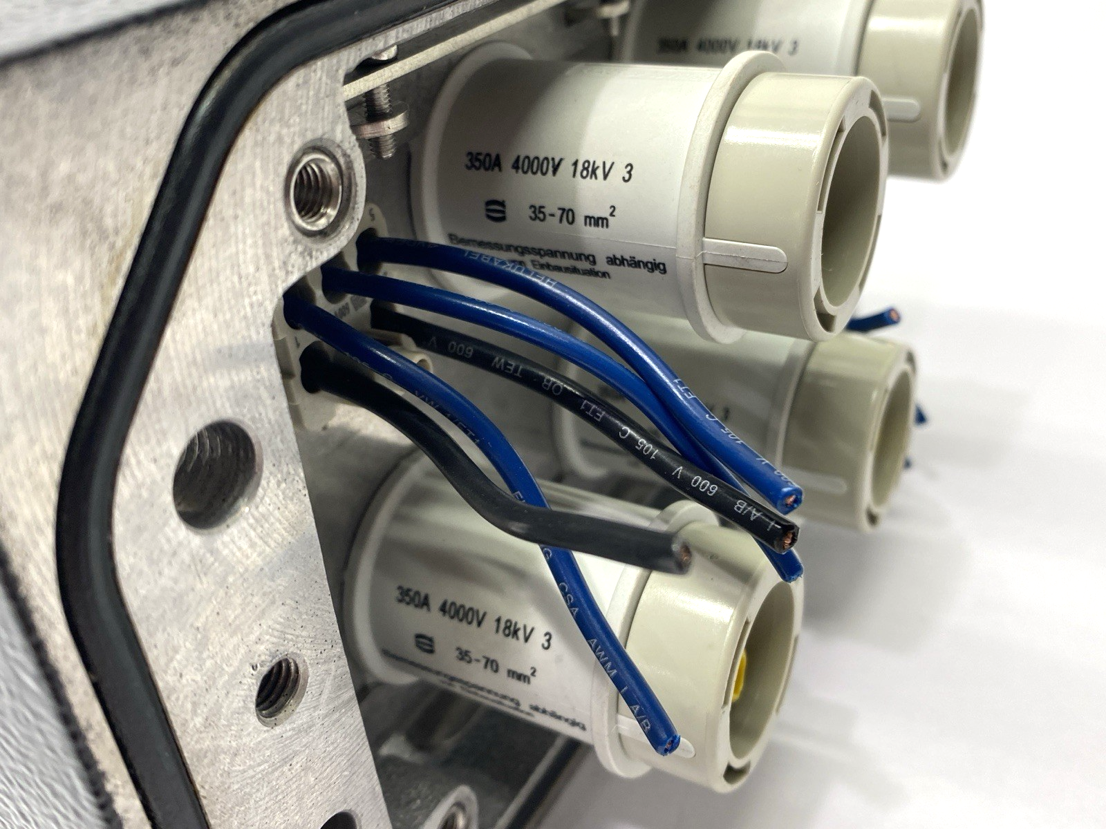 Harting 09400480311 Base Panel Han 48 HPR w/ x4 09110012651 Male Insert DAMAGED - Used - Maverick Industrial Sales