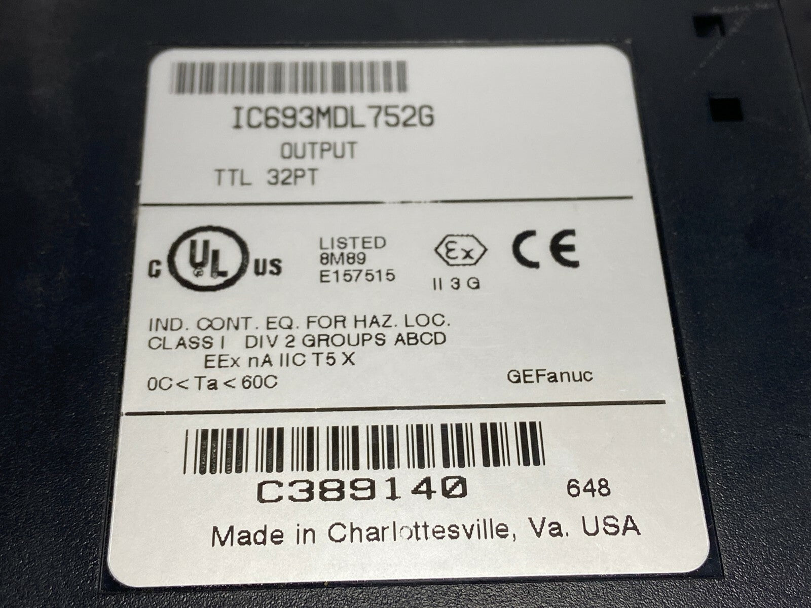 GE Fanuc IC693MDL752G Output Module MISSING TOP FRONT COVER - Maverick Industrial Sales