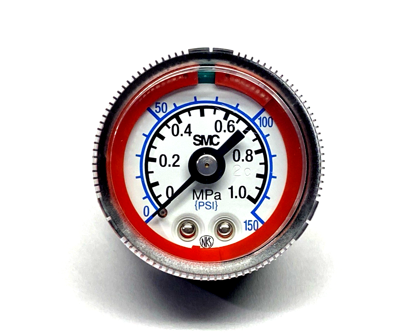 SMC G46-P10-B01-LN-X30 Pneumatic Pressure Gauge 1/4" NPT 150 PSI LOT OF 2 - Maverick Industrial Sales