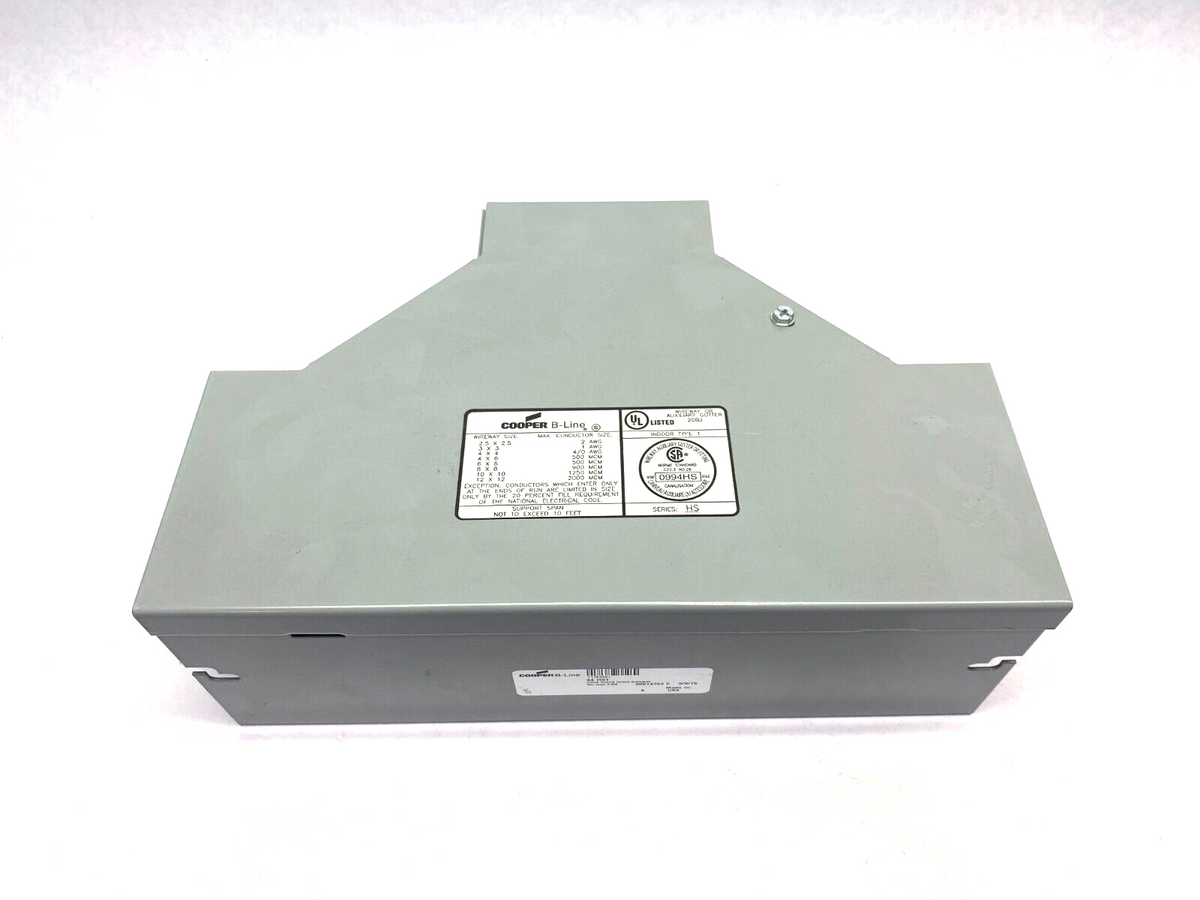 44HST | Cooper B-Line Lay-In Wireway Tee Section Hinge Screw Cover Gray Steel - New – Open box - Maverick Industrial Sales