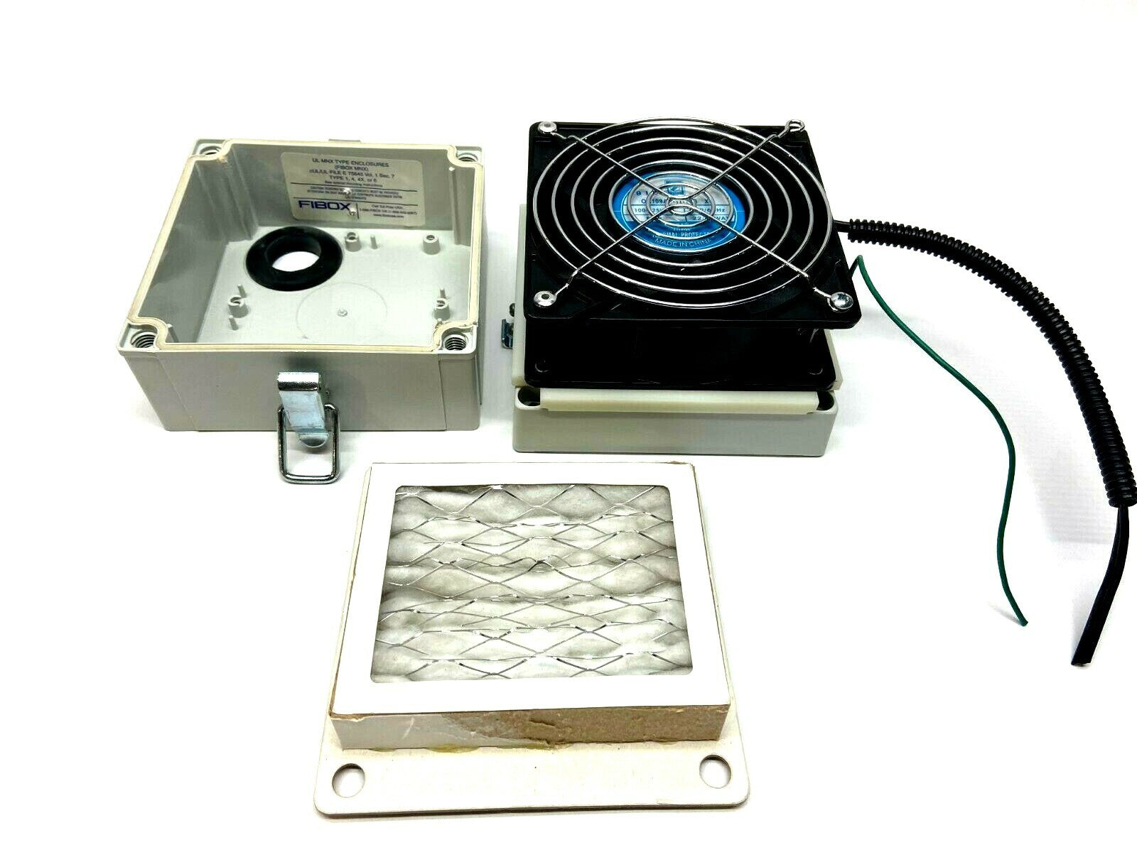 Orion OA109AP-11-1TB XC Axial Bearing Fan 120x120x38.5mm w/ Fibox MNX Enclosure - Maverick Industrial Sales