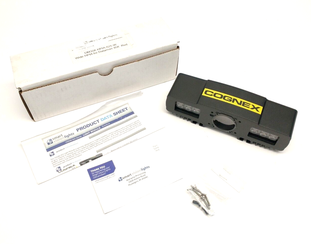 Smart Vision ODDM-302-625-W Wide Lens Light Module, Red, Cognex DM30X-HPIA-625-W - Maverick Industrial Sales