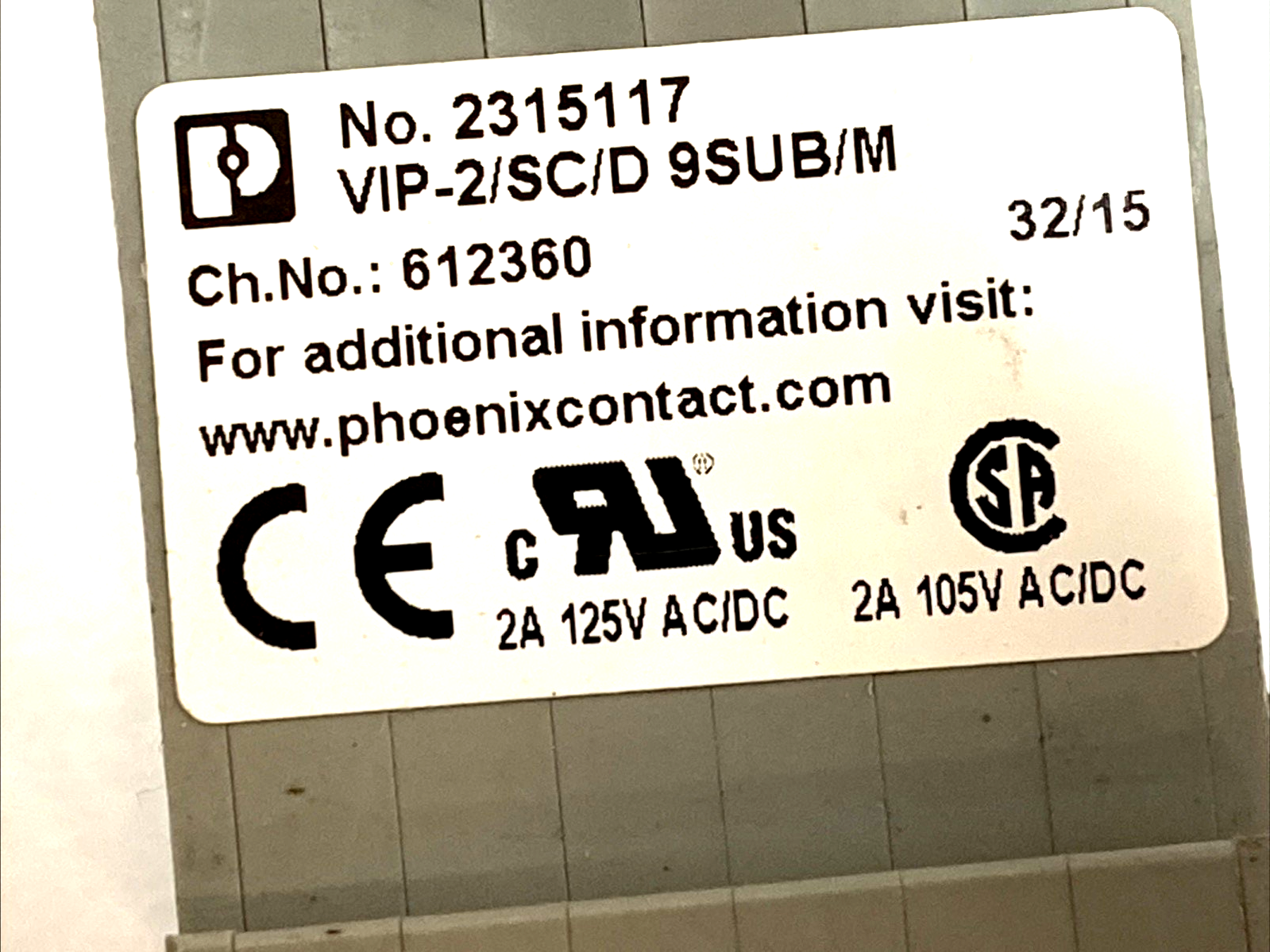 Phoenix Contact VIP-2/SC/D 9SUB/M Interface Module 2315117 - Maverick Industrial Sales