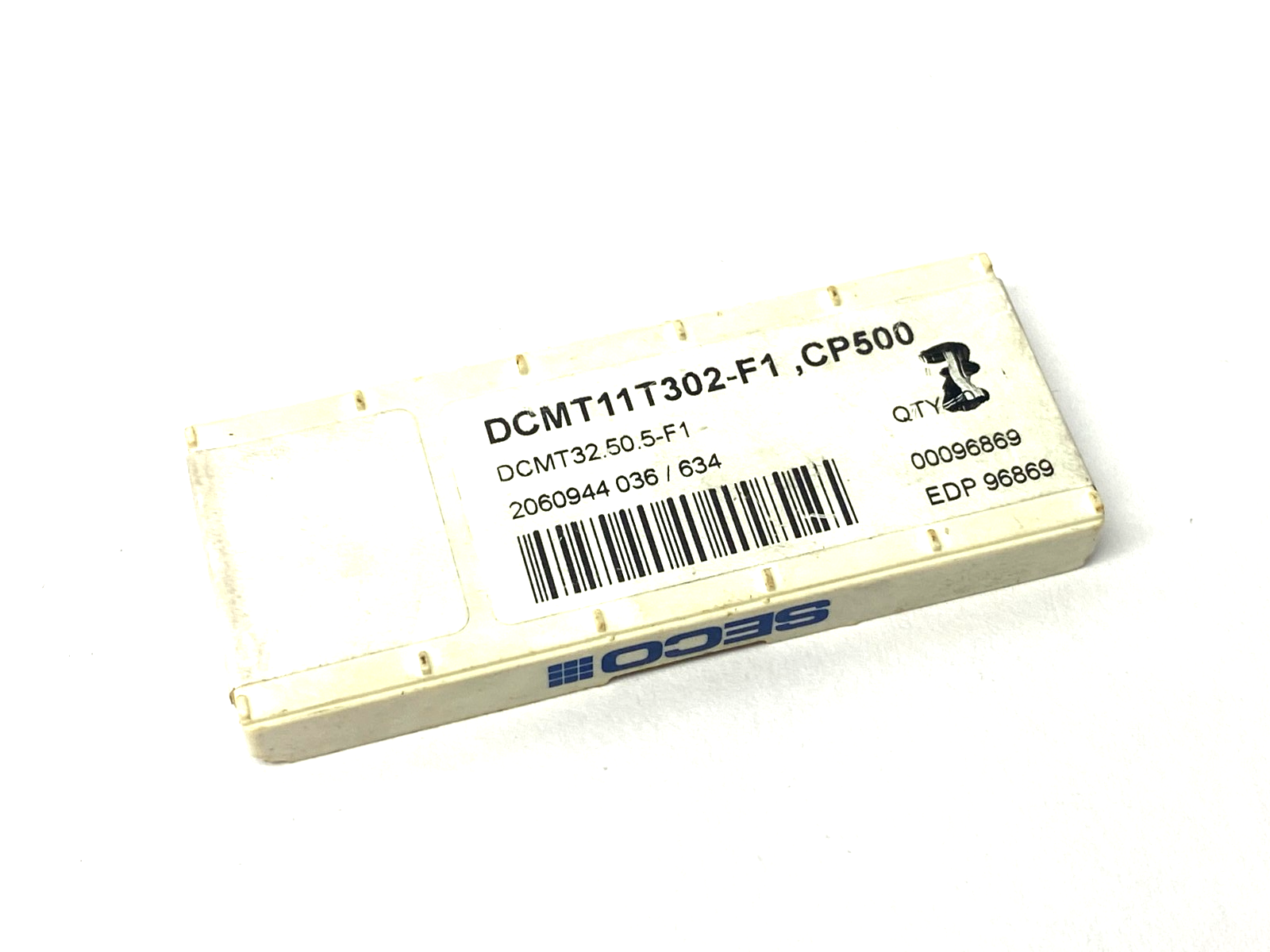 Seco DCMT11T302-F1 CP500 Turning Insert 00096869 DCMT32.50.5-F1 CP500 PKG OF 7 - Maverick Industrial Sales