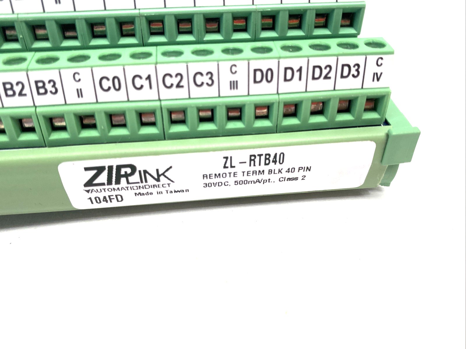 Automation Direct ZL-RTB40 ZIPLink Feedthrough Module, 40-pole, BROKEN DIN - Maverick Industrial Sales