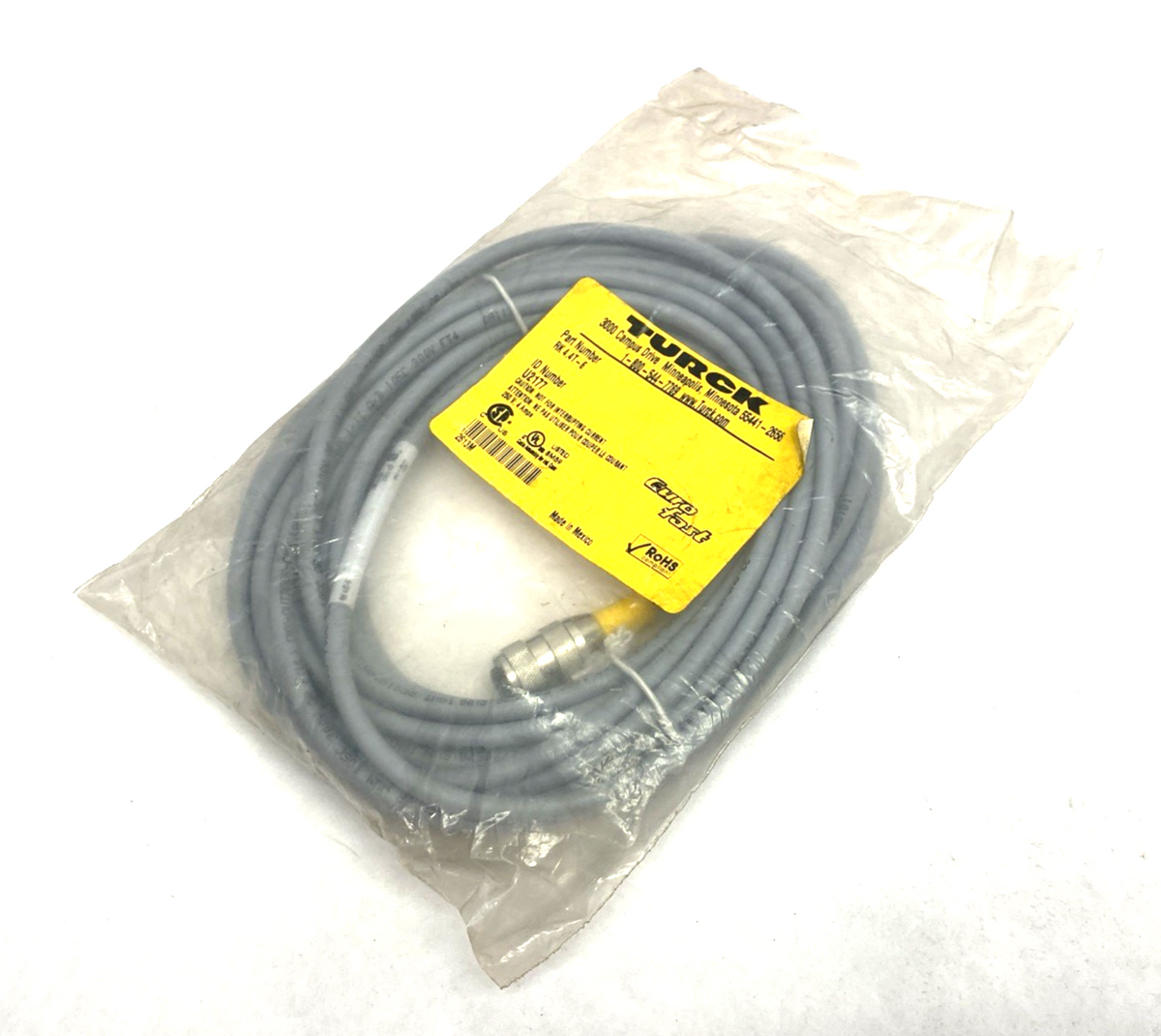 Turck RK 4.4T-6 Eurofast Single Ended Connection Cable M12 4-Pin Female U2177 - Maverick Industrial Sales