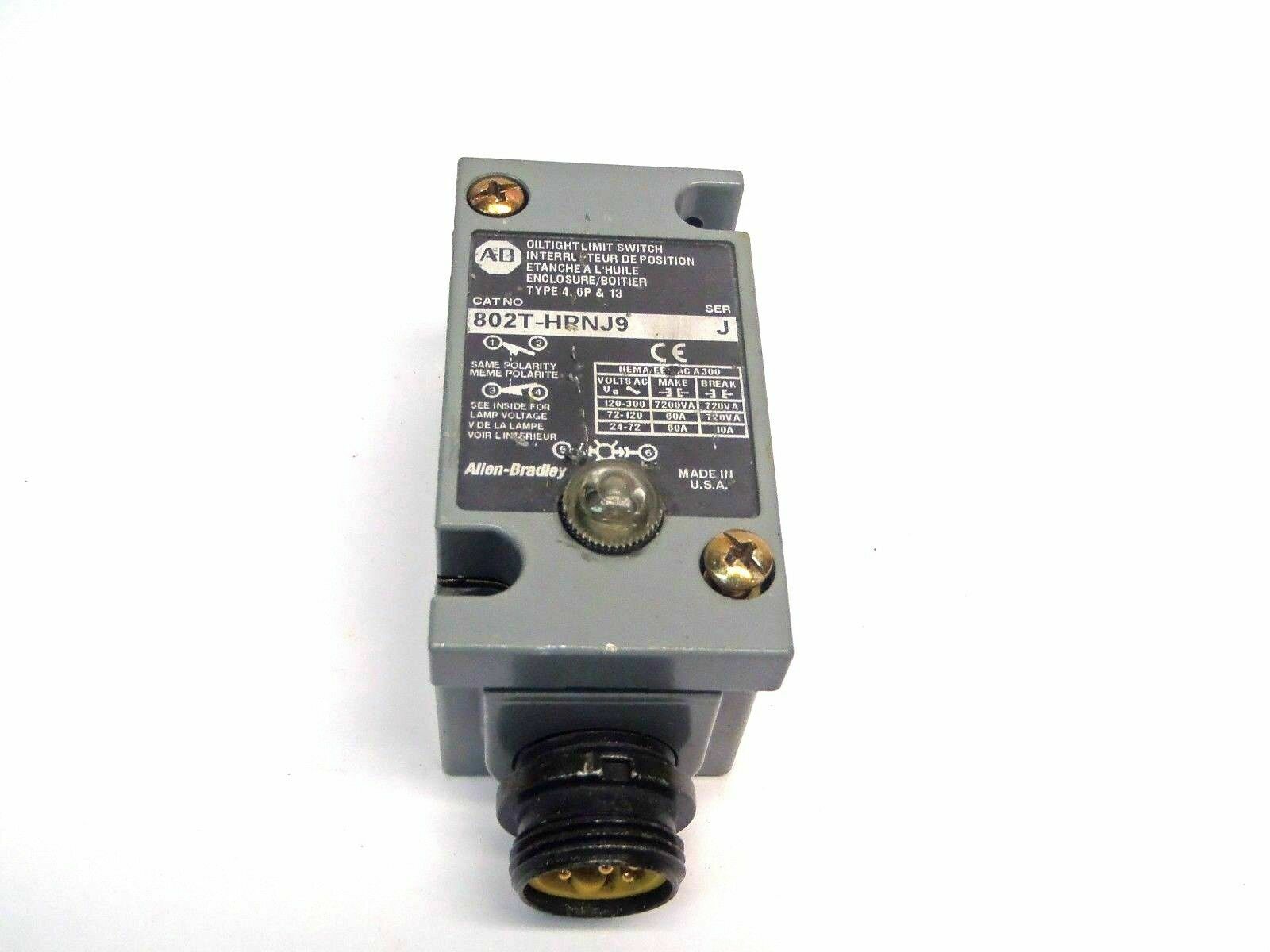 Allen Bradley 802T-HPNJ9 Series J Type 4,6P,13 Oil-Tight Limit Switch - Maverick Industrial Sales