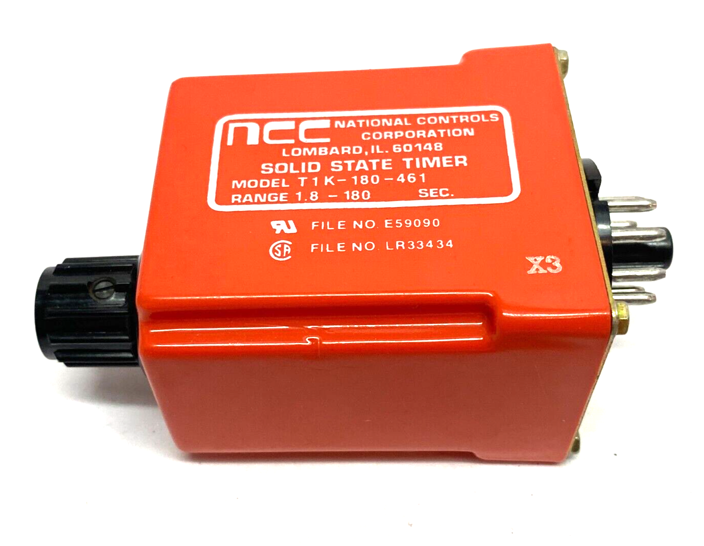 NCC National Controls Corp T1K-00180-461 Solid-State Time Delay Relay 1.8-180sec - Maverick Industrial Sales