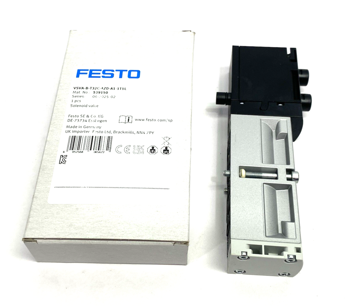 Festo VSVA-B-T32C-AZD-A1-1T1L Solenoid Valve 2x3/2 closed Monostable 539150 - Maverick Industrial Sales