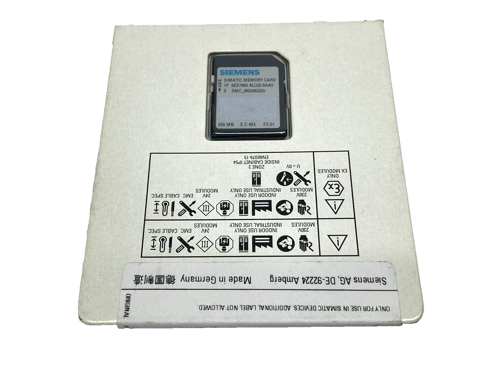 Siemens 6ES7 954-8LL03-0AA0 SIMATIC Memory Card for S7-1x00 CPU 256MB - Maverick Industrial Sales