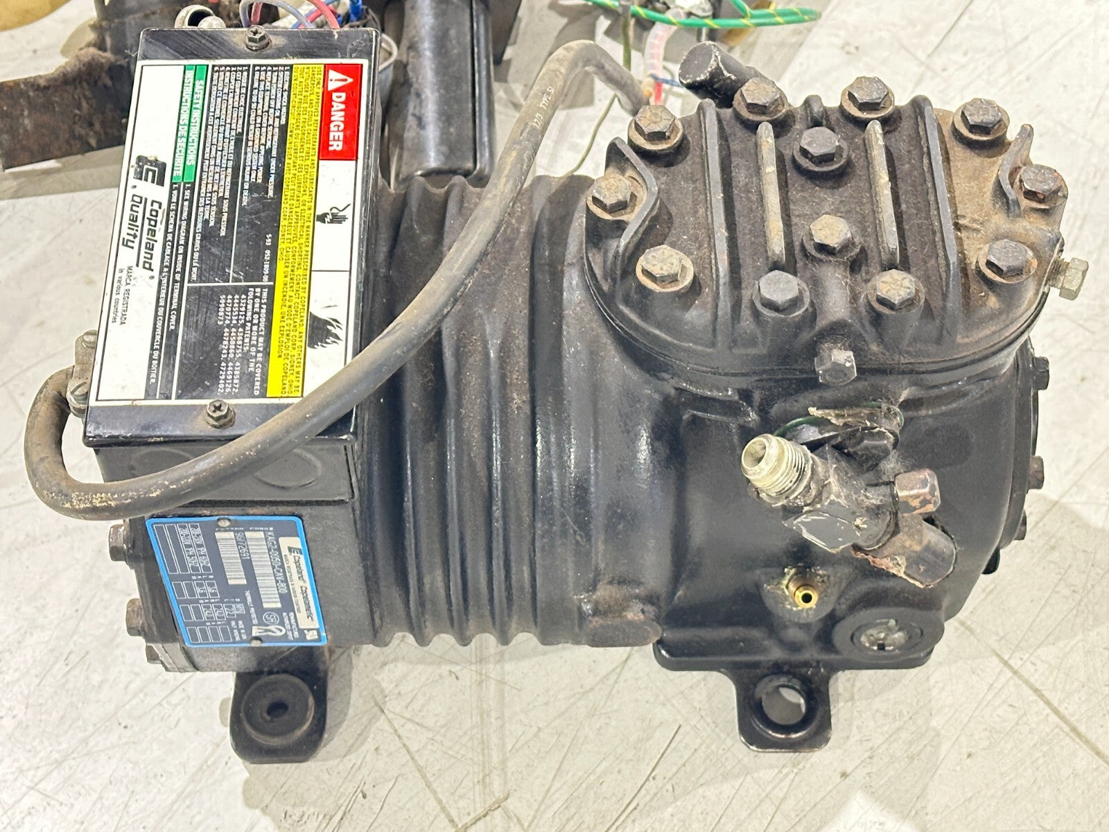 KAG2-0050-CAV-800 | Copeland Emerson Semi-Hermetic Compressor 208-230V 1PH MO - Used - Maverick Industrial Sales