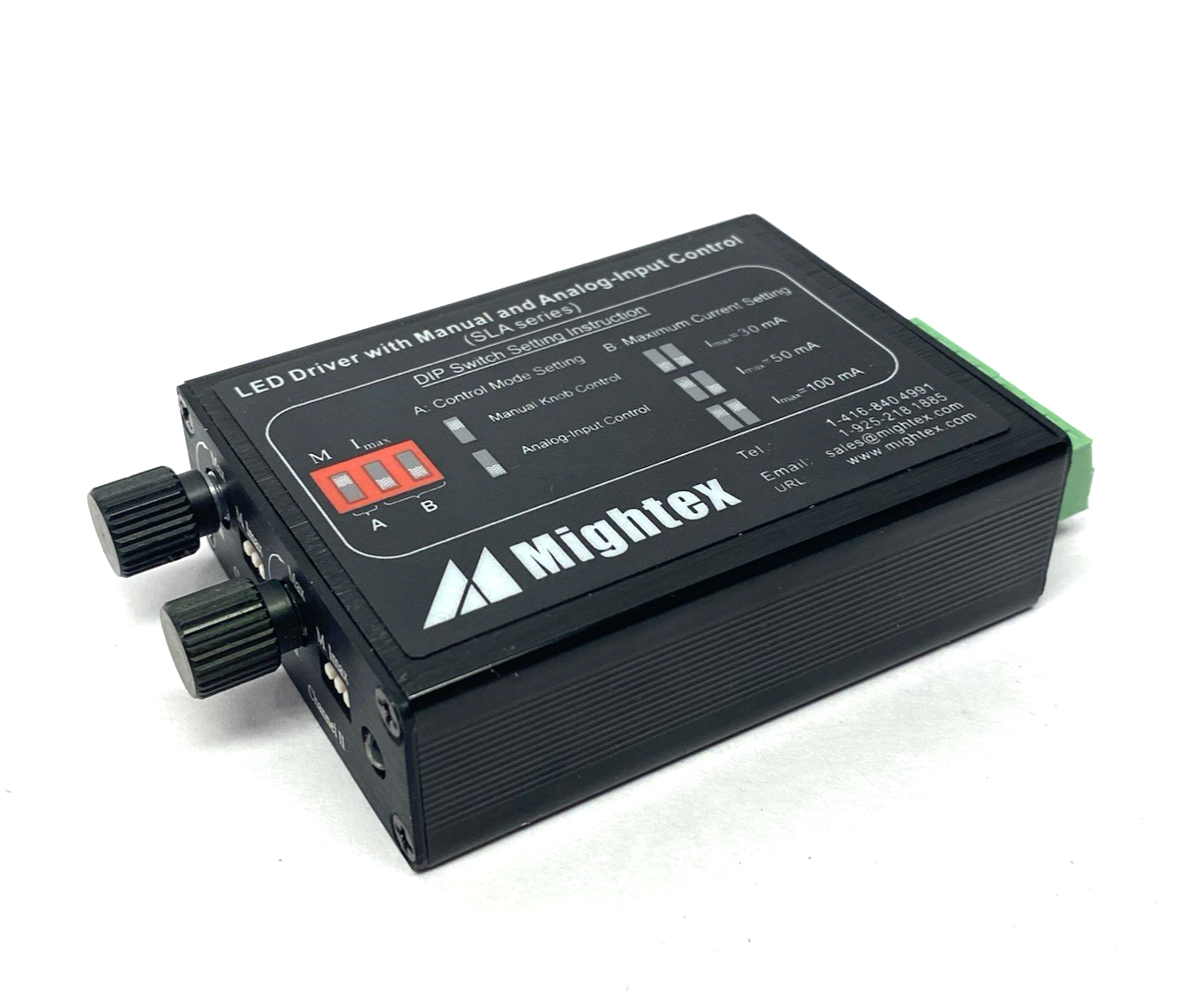 Mightex SLA-0100-2 Two-Channel Universal LED Driver 100mA max output - Maverick Industrial Sales