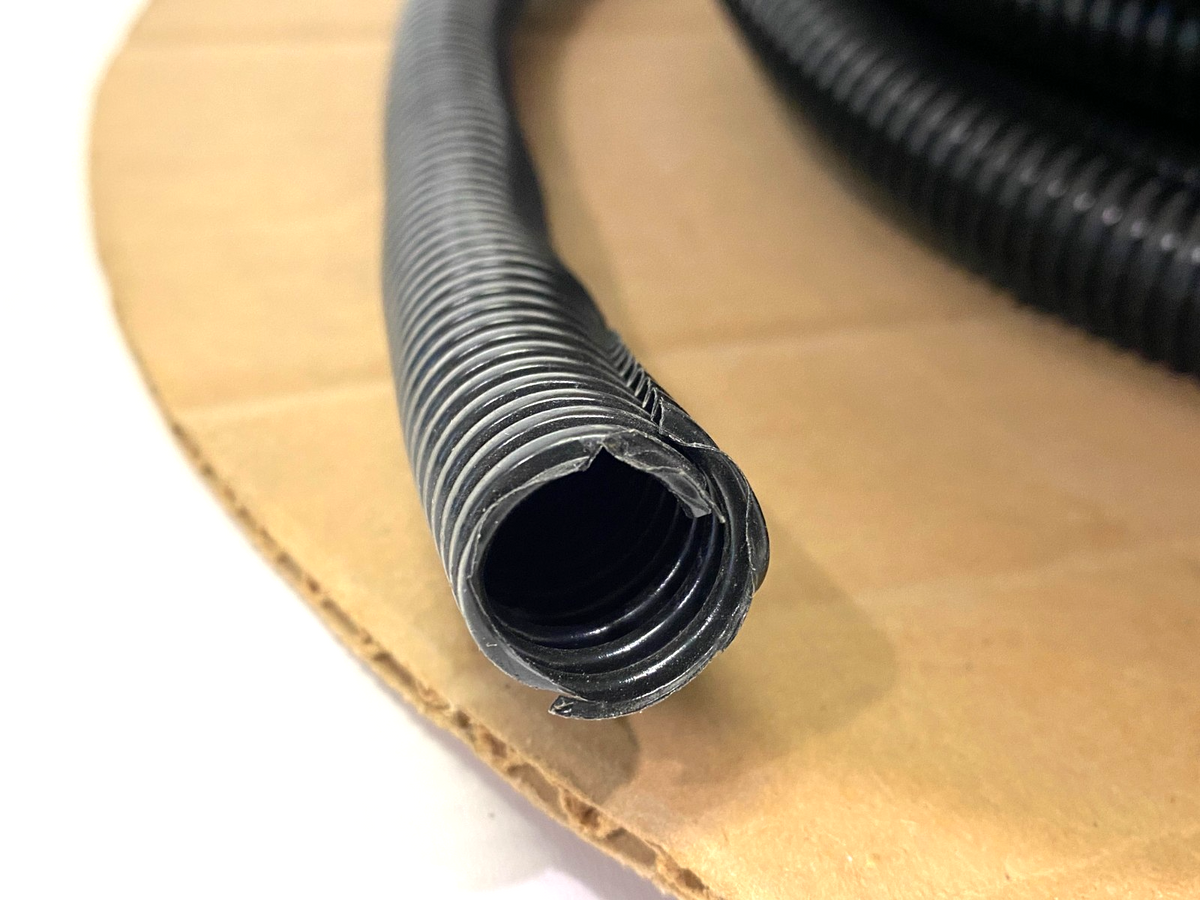 Split Wire Loom Tubing 5/8", Black 50' SPOOL - Maverick Industrial Sales