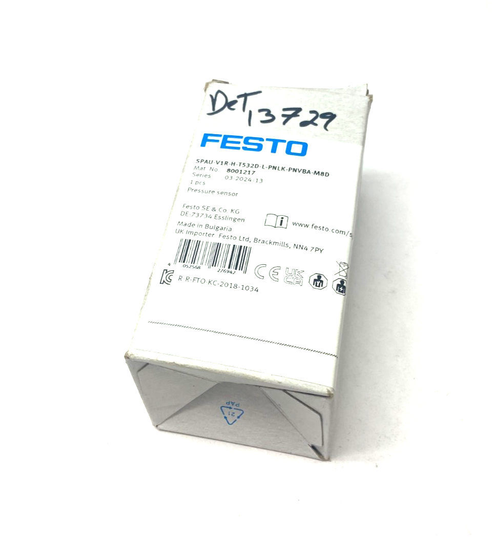 Festo SPAU-V1R-H-T532D-L-PNLK-PNVBA-M8D Digital Pressure Sensor 8001217 - Maverick Industrial Sales