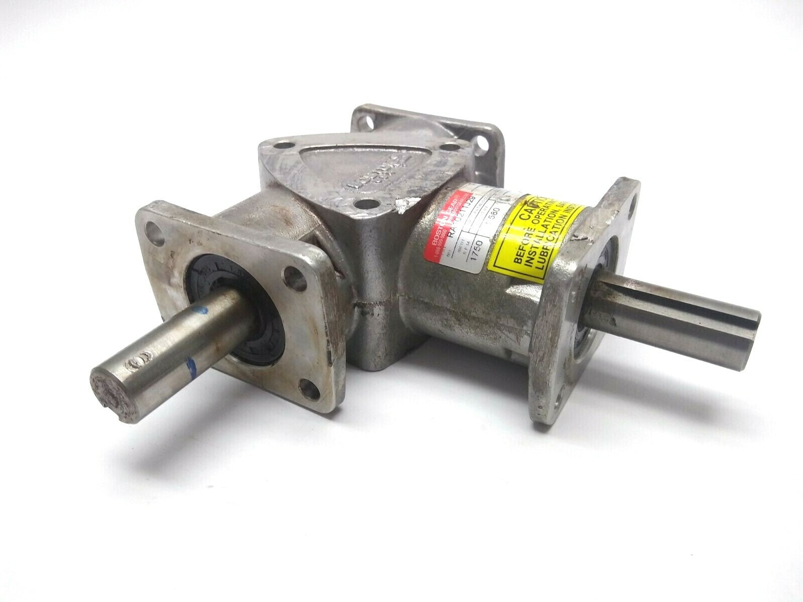 Boston Gear RA10211J29 Right Angle Gear Reducer 1:1, 1750 Max RPM, 1.580 Max HP - Maverick Industrial Sales