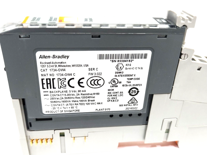 Allen Bradley 1734-OW4 Ser. C POINT I/O 4 Point Digital Output Module w/ Base - Maverick Industrial Sales