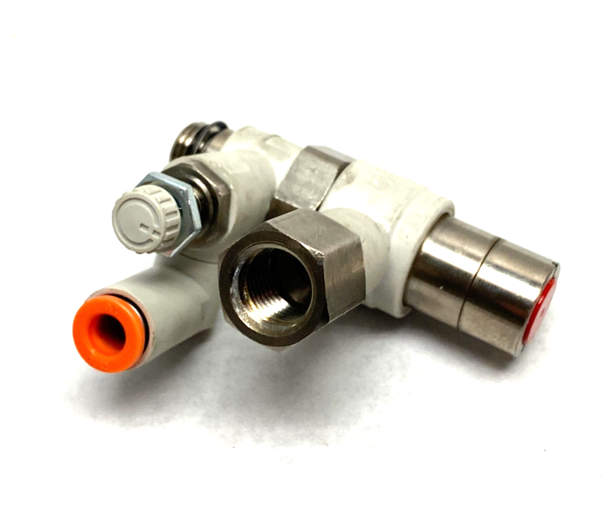 SMC ASP430F-U02-07-X352 Speed Control w/ Check Valve 1/4" Tube to 1/4" Thread - Maverick Industrial Sales