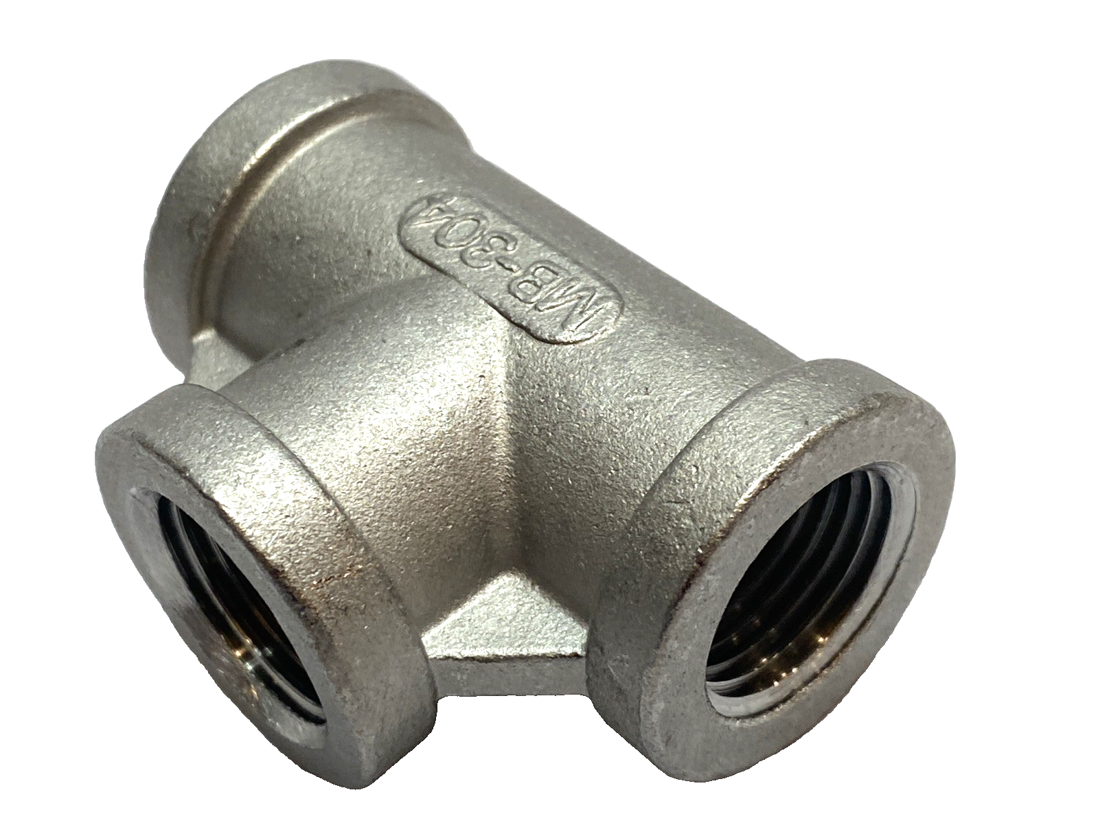 Tee Pipe Fitting 1/2" NPT 304 Stainless Steel LOT OF 7 - Maverick Industrial Sales