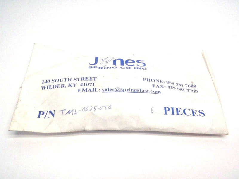 Jones Spring Co TML-0625-0070 1/2" x 5/8" Inch Springs PKG OF 6 - Maverick Industrial Sales