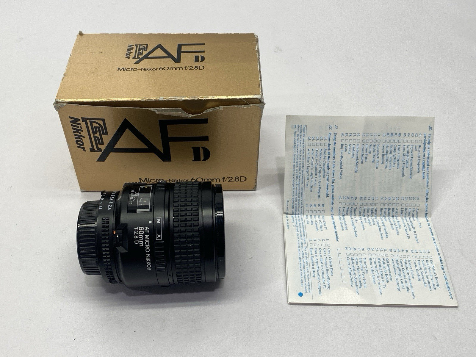 Nikkor AF Micro-Nikkor 60mm f/2.8D Lens - Maverick Industrial Sales