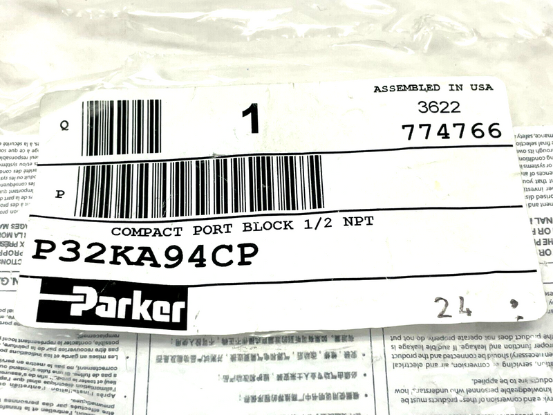 Parker P32KA94CP Compact Port Block Kit P32 - Maverick Industrial Sales