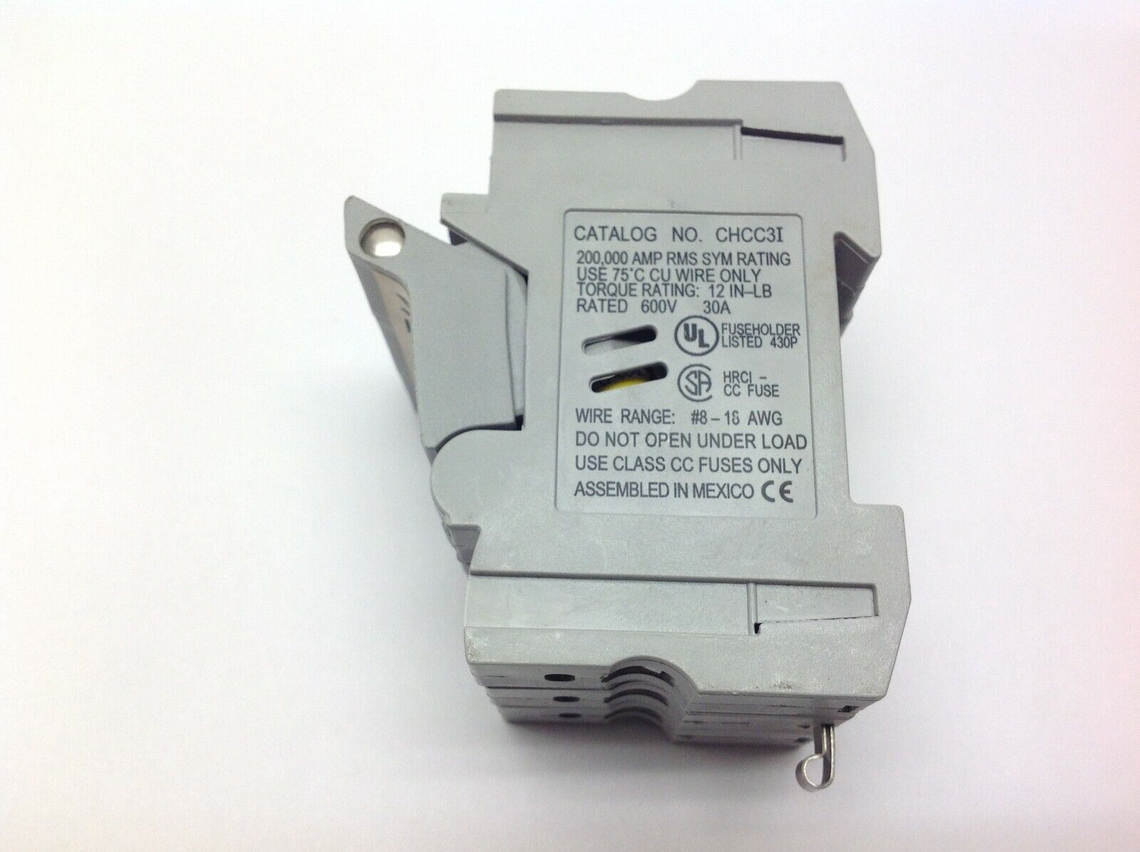 Bussmann CHCC3I Fuseholder w/ 3 LP-CC-3 Low-Peak Fuses - Maverick Industrial Sales
