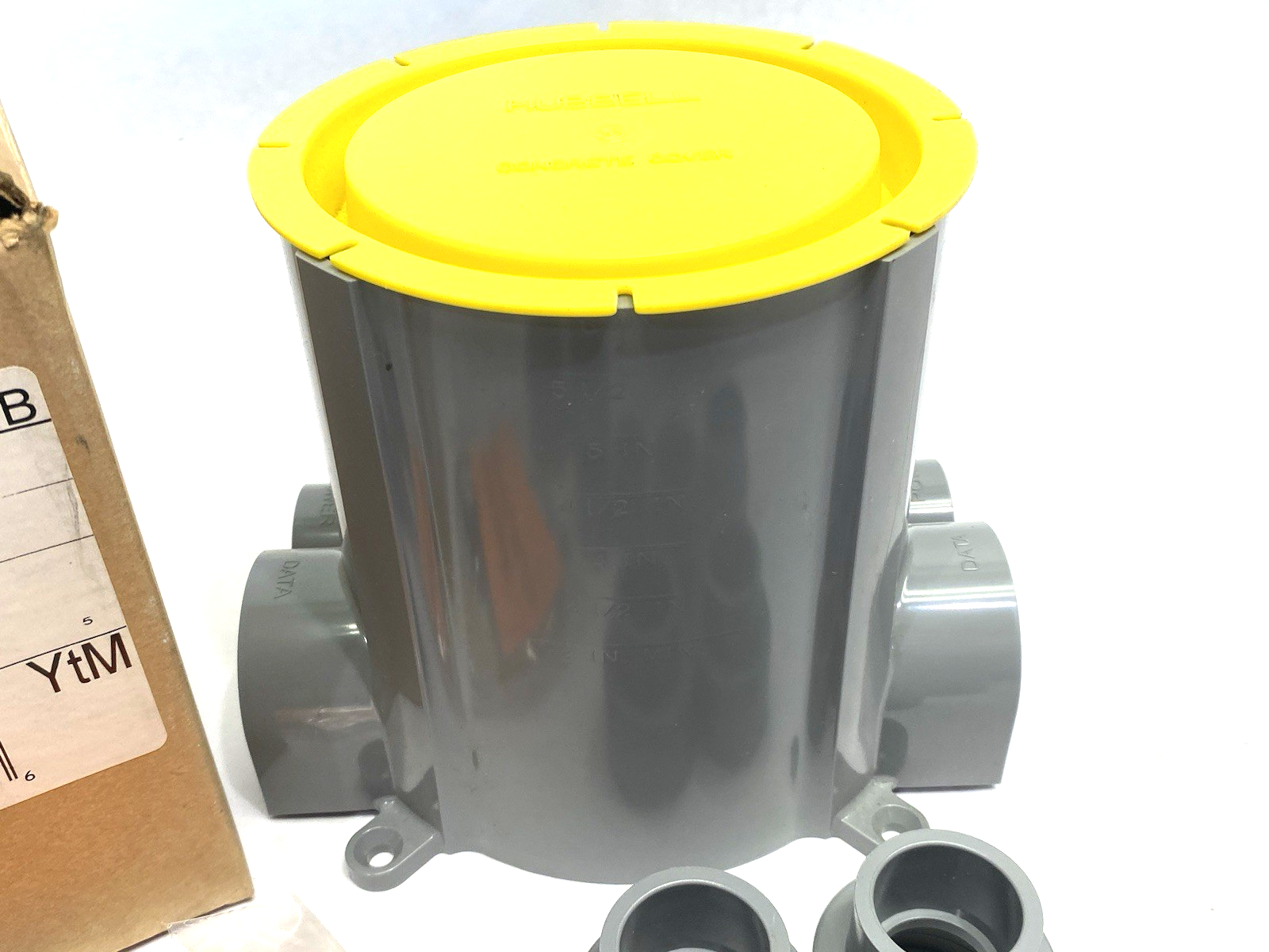 Hubbell S1PFB Round Flush Floorbox, PVC, 3.00" Minimum Dept of Pour - Maverick Industrial Sales