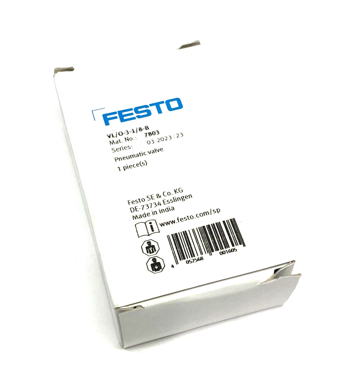 Festo VL/O-3-1/8-B Pneumatic Valve 3/2-Way Monostable 1/8" Ports 7803 - Maverick Industrial Sales