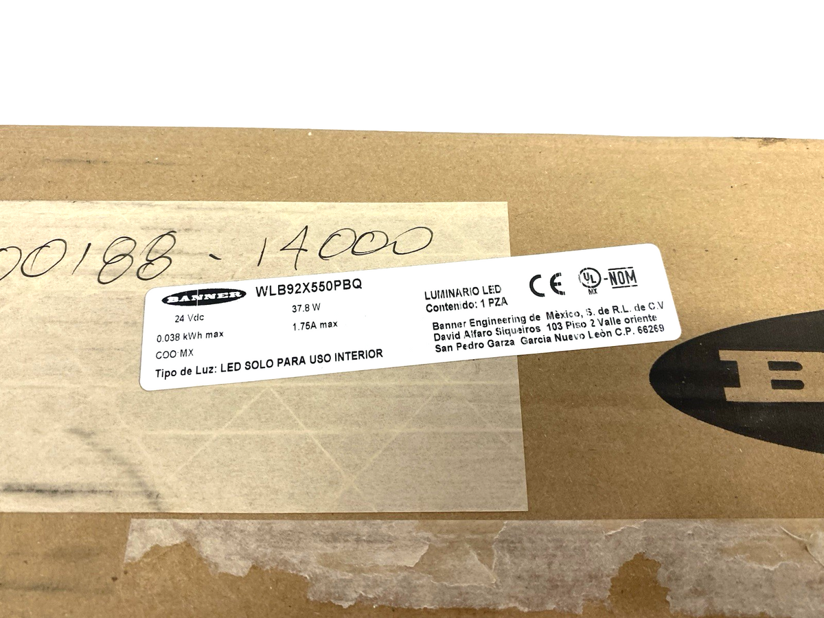 Banner WLB92X550PBQ Large Ultra-Bright LED Work Light Bar, Dimmable, 93279 - Maverick Industrial Sales
