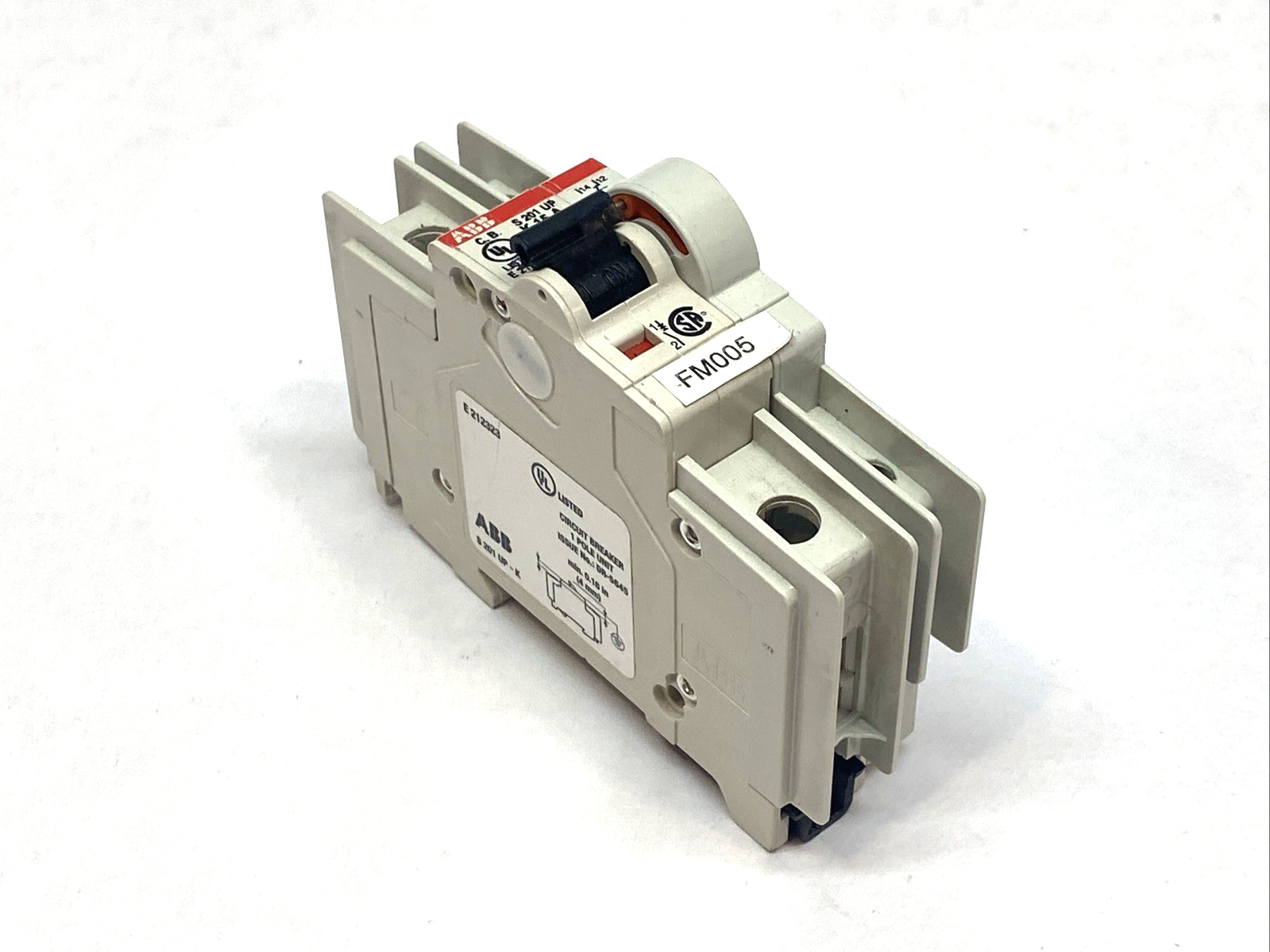 ABB S201UP-K15A Miniature Circuit Breaker 1P 15A 277VAC - Maverick Industrial Sales