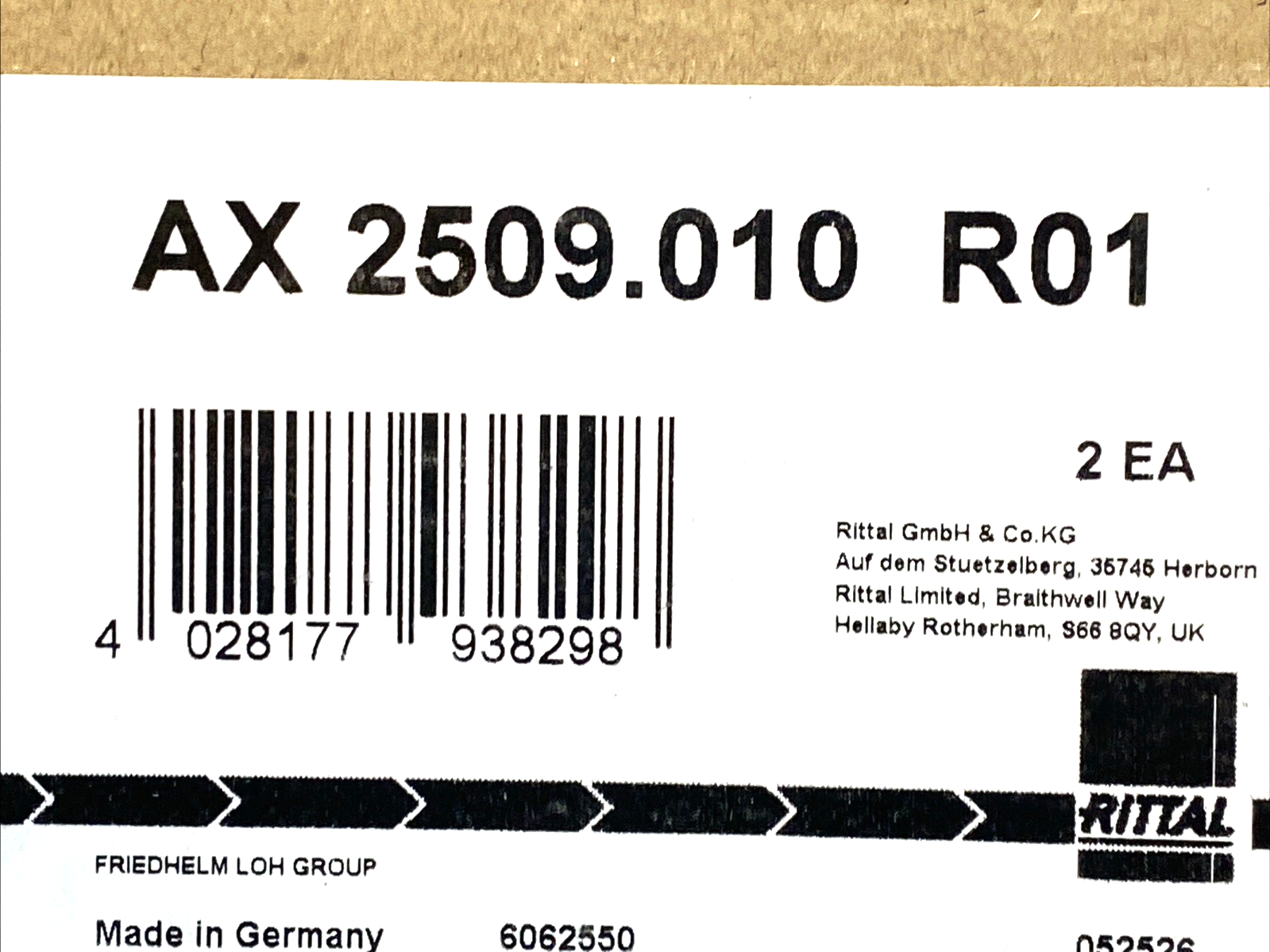 Rittal 2509.010 AX Eyebolts Kit M12 - Maverick Industrial Sales