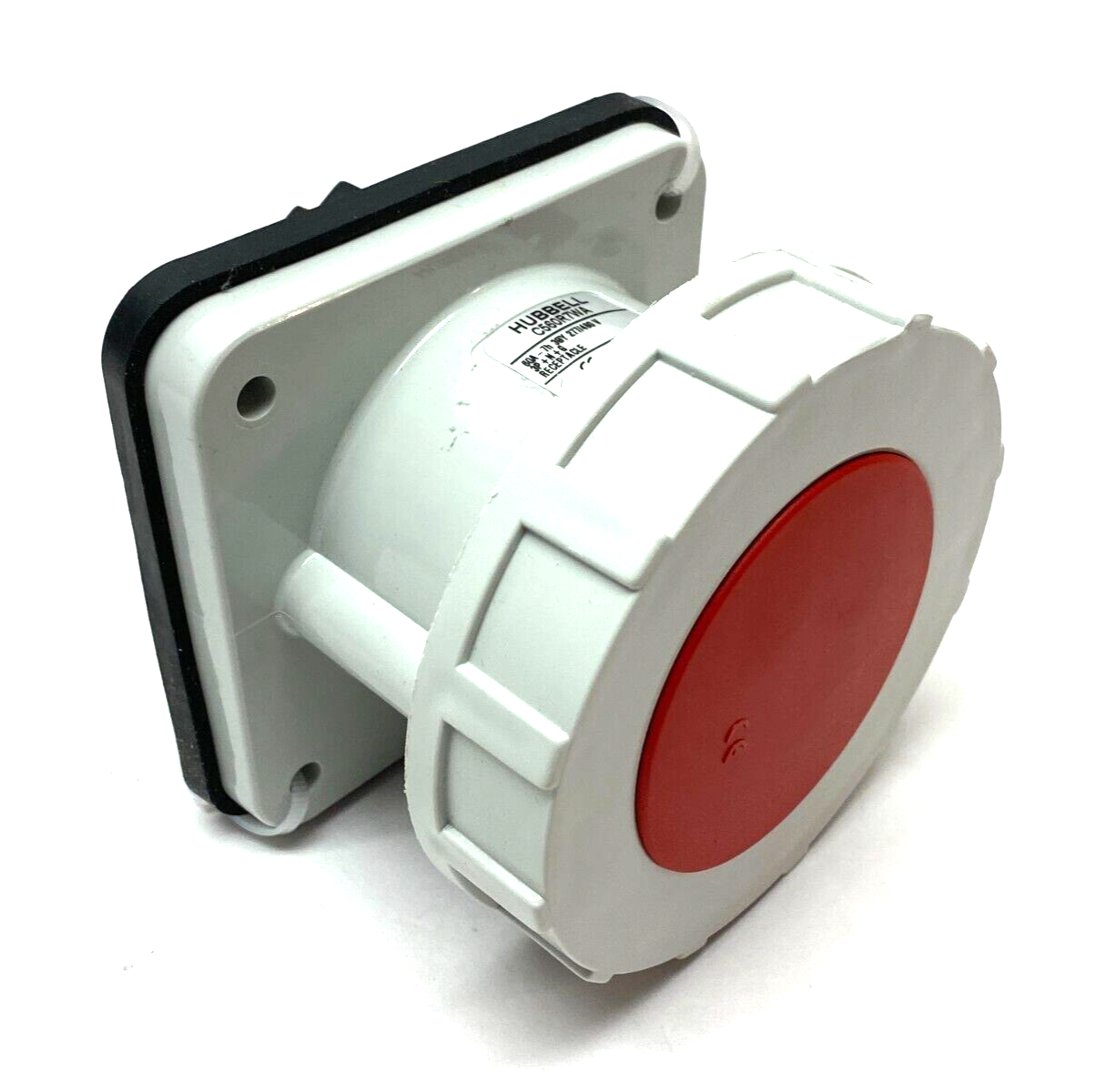 Hubbell C560R7WA Heavy Duty Female Pin & Sleeve Receptacle 4-Pole 5-Wire RED - Maverick Industrial Sales