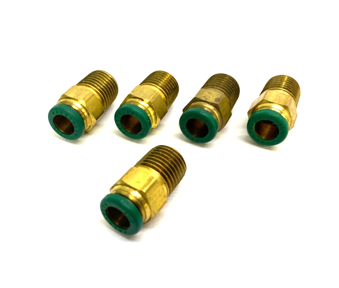 Parker W68PL-5-4 Prestolok Push-to-Connect Fitting 5/16" OD LOT OF 5 NO SEALANT - Maverick Industrial Sales