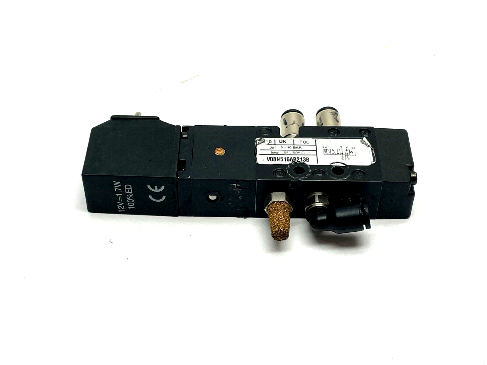 Norgren V08N516AB213B Solenoid Valve 3-10 Bar 12V 1.7W - Maverick Industrial Sales