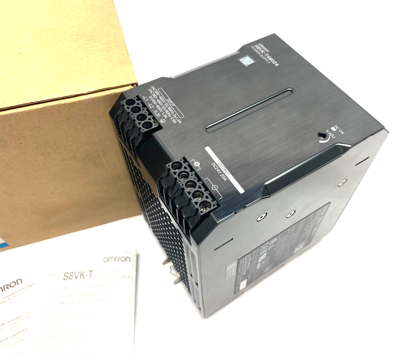 Omron S8VK-T48024 Switch Mode Power Supply, 480W Capacity, 24V Output - Maverick Industrial Sales