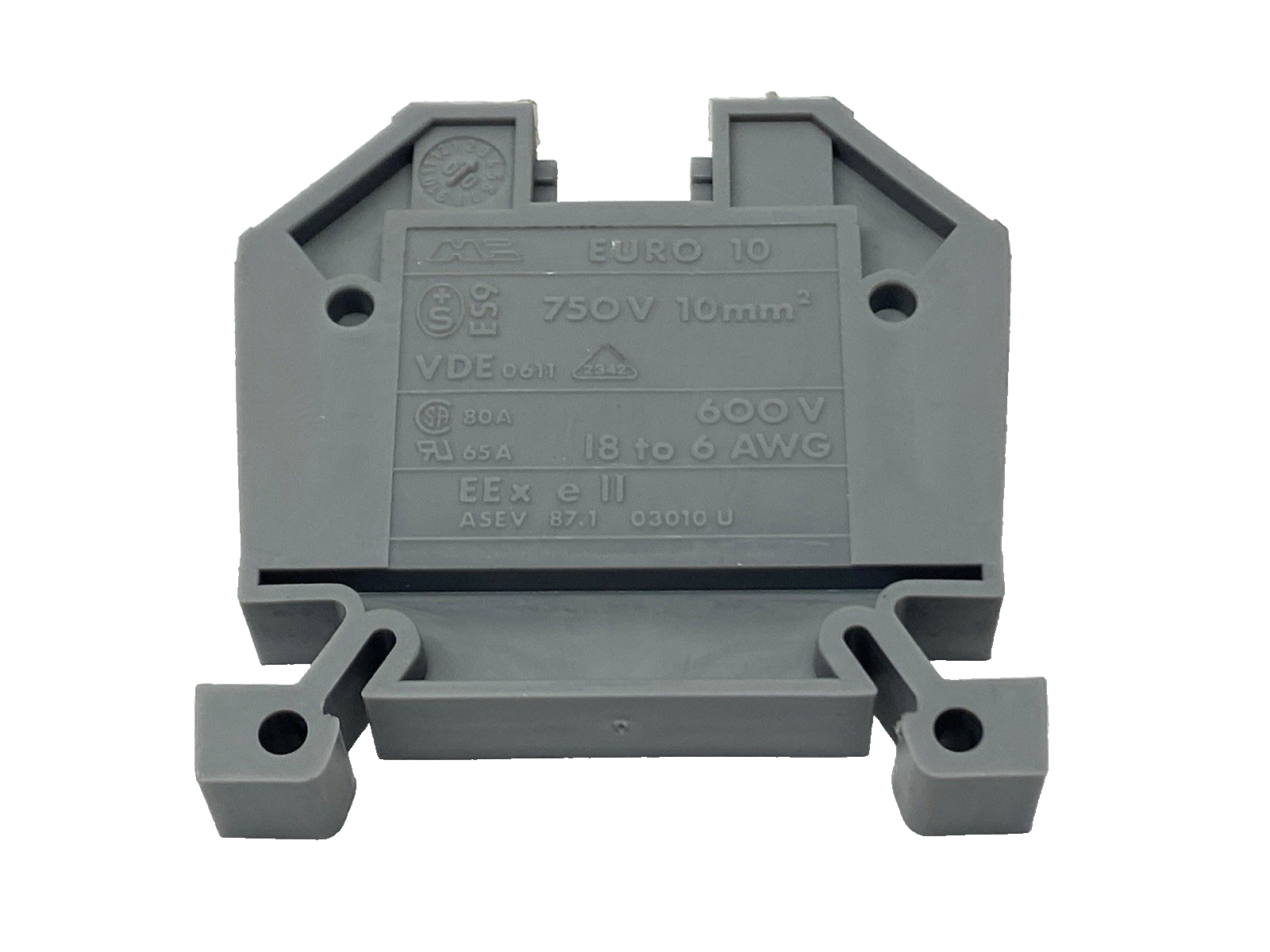 Morsettitalia Euro 10 Single Level Terminal Block 10 Square mm LOT OF 9 - Maverick Industrial Sales