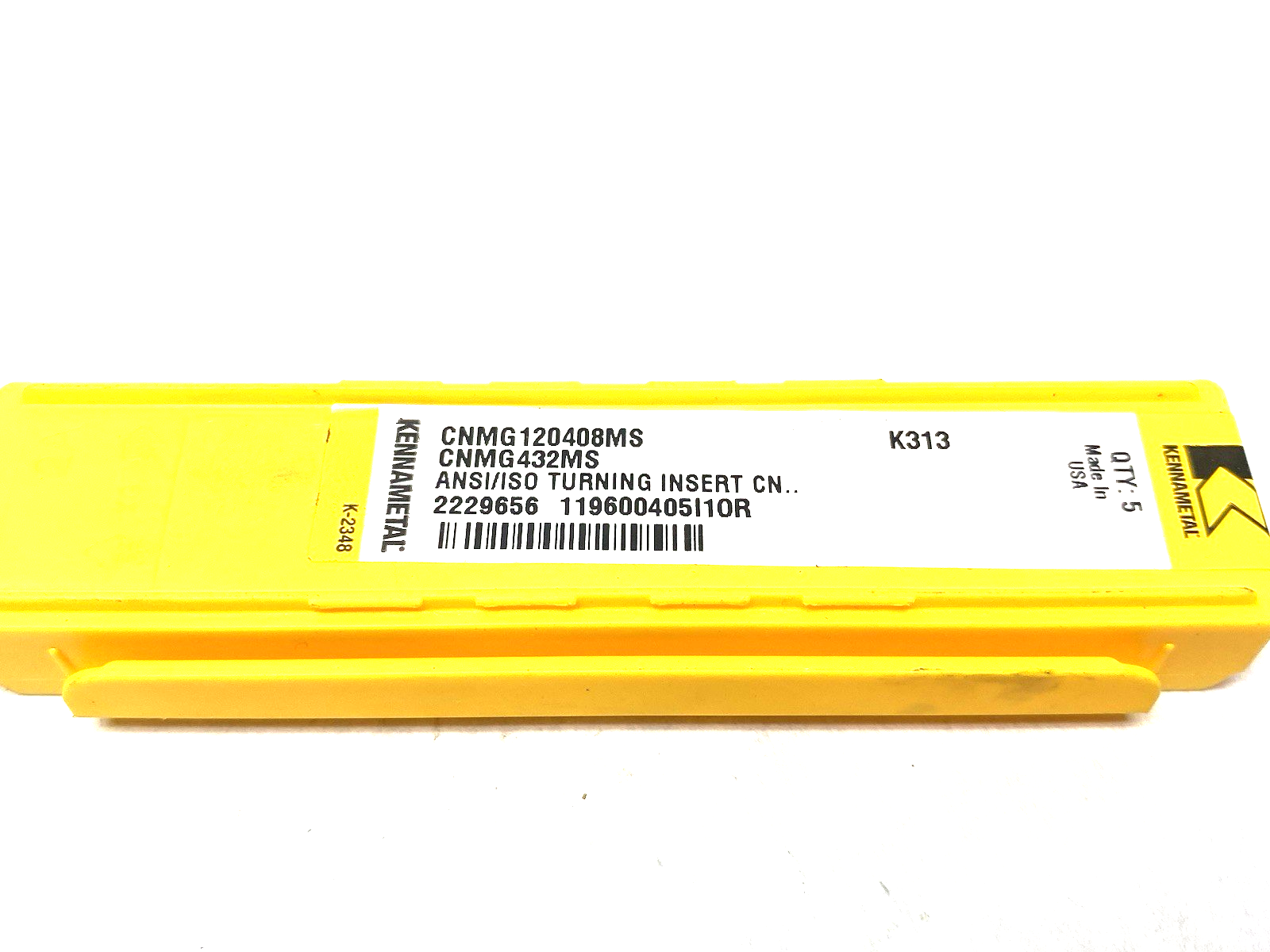 2229656 | Kennametal Kenloc™ Inserts, Negative, C-Style CNMG120408MS PKG OF 3 - New - Maverick Industrial Sales