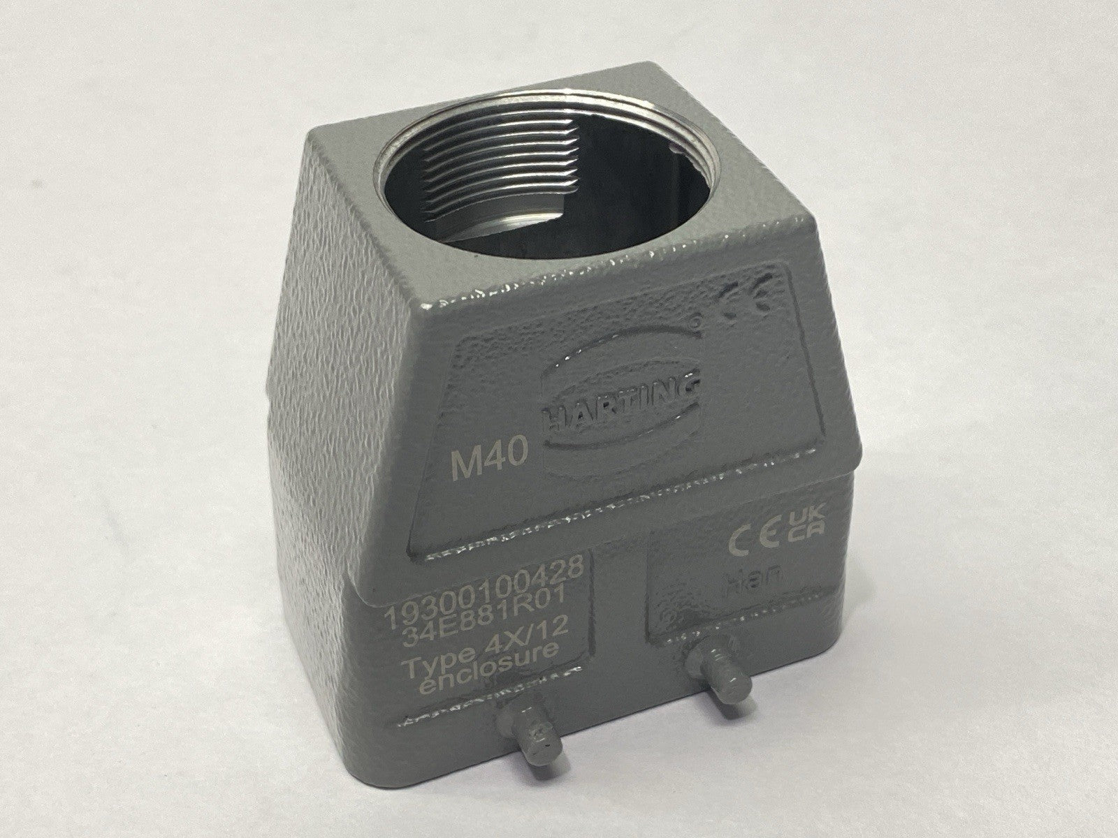 19300100428 | Harting Heavy Duty Han B Hood Top Entry HC 4 Pegs M40 - New Other - Maverick Industrial Sales
