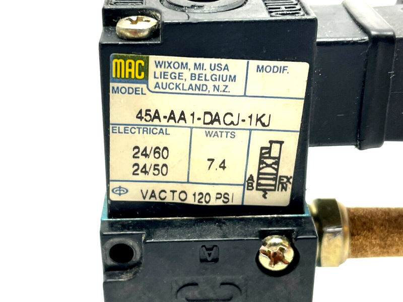 MAC Valve 45A-AA1-DACJ-1KJ Solenoid Valve 4-Way - Maverick Industrial Sales