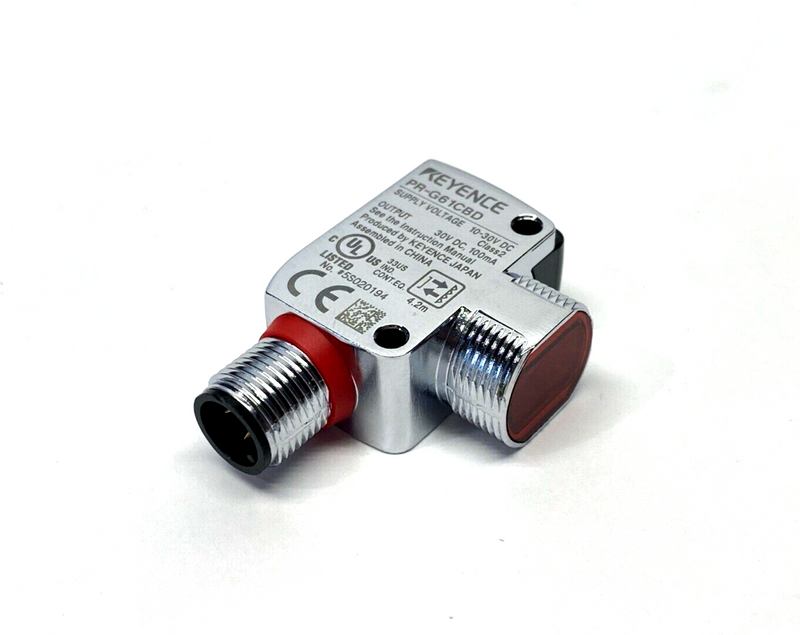 Keyence PR-G61CBD M18 Threaded Retro-Reflective Photoelectric Sensor M12 4-Pin - Maverick Industrial Sales