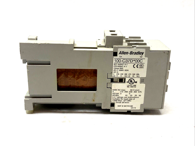 Allen Bradley 100-C37DJ00 Ser. C IEC Contactor 24VDC - Maverick Industrial Sales