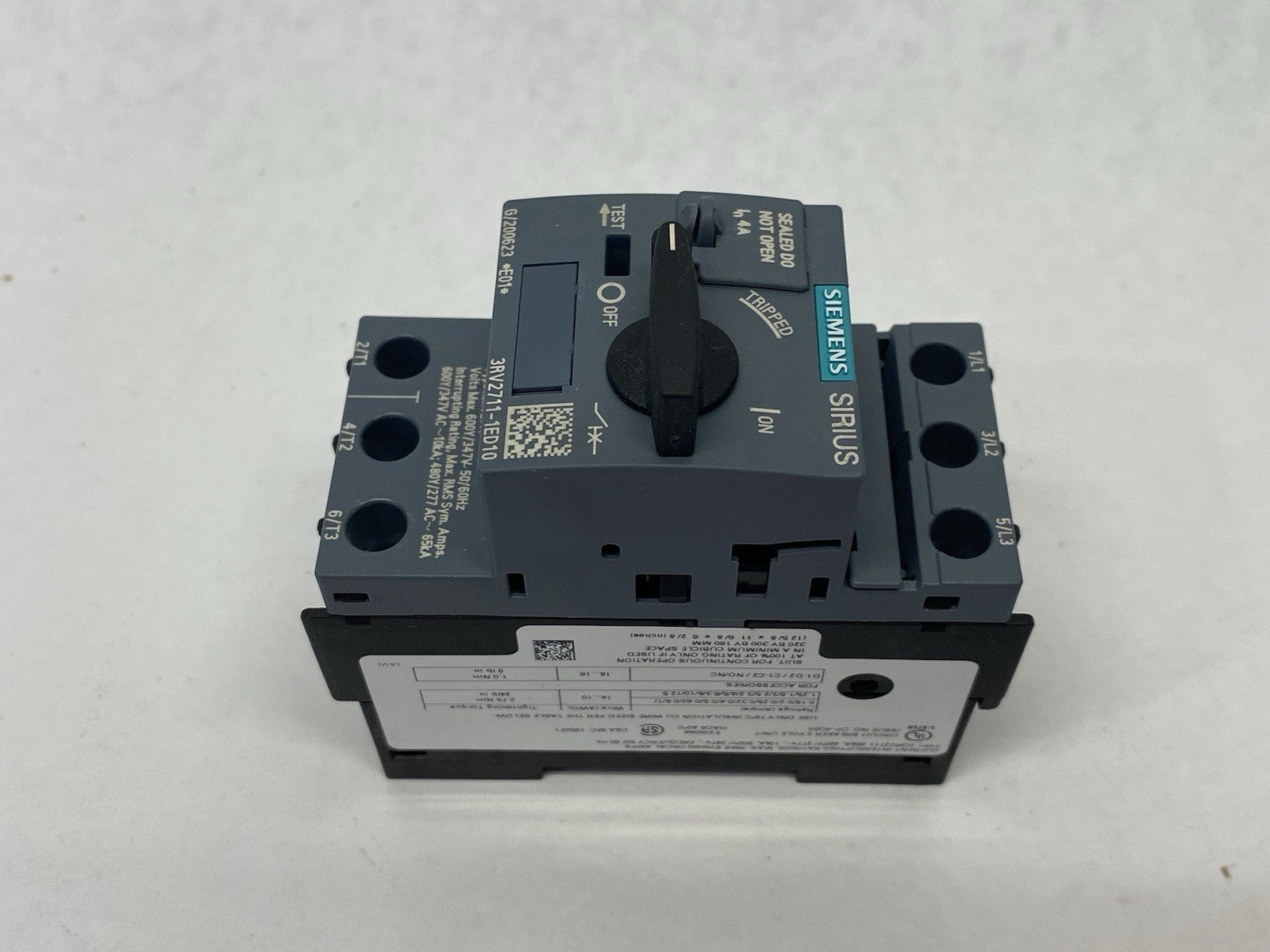 Siemens 3RV2711-1ED10 SIRIUS Motor Starter Circuit Breaker Frame, Size S00, 3P - Maverick Industrial Sales