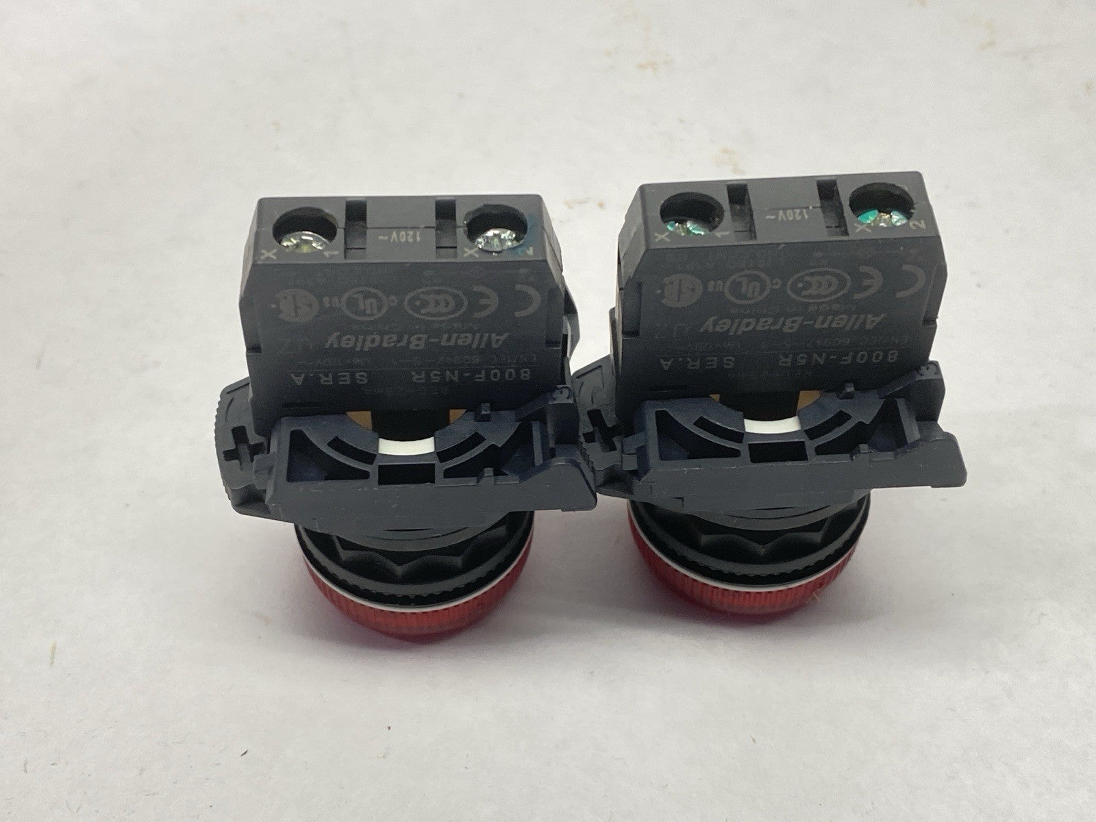 800FP-P4PN5R | Allen Bradley Pilot Indicator Light Red 25mA 120V LOT OF 2 - Used - Maverick Industrial Sales