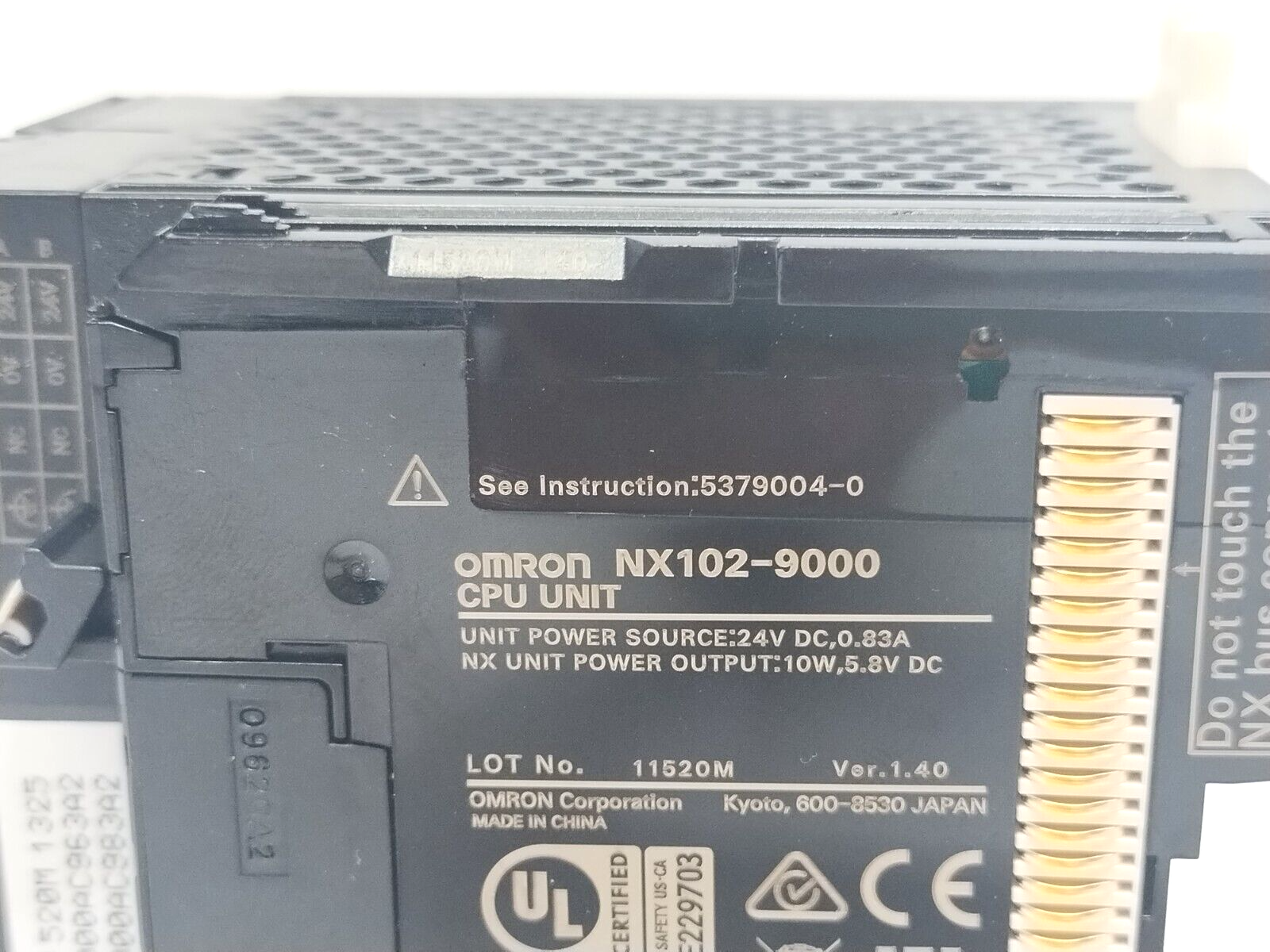 Omron NX102-9000 NX1 PLC Controller CPU Unit, 4-Axes, EtherCAT EtherNet/IP - Maverick Industrial Sales