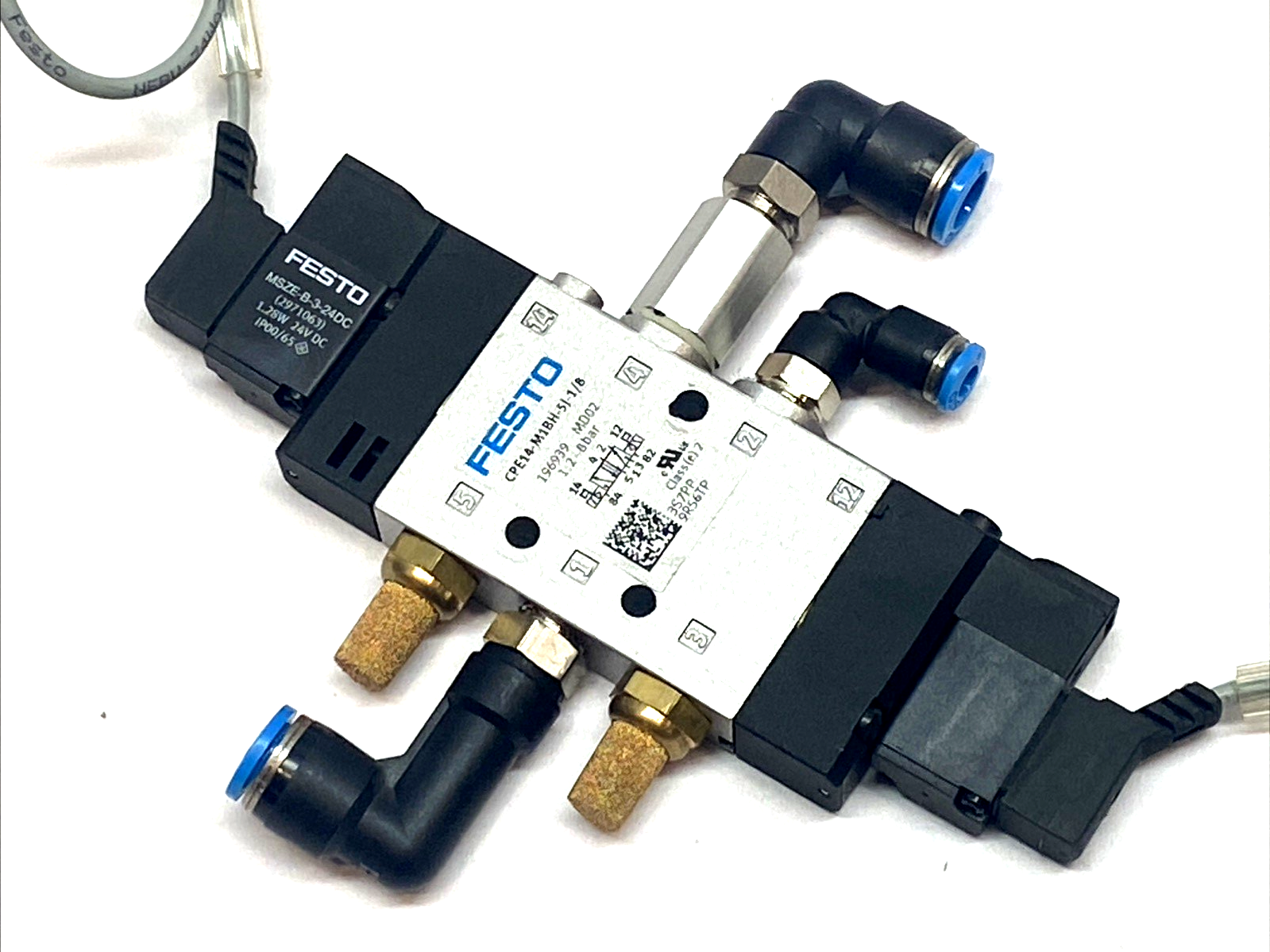 Festo CPE14-M1BH-5J-1/8 Valve w/ MSZE-B-3-24DC Coil Solenoid 24V DC Pneumatic - Maverick Industrial Sales