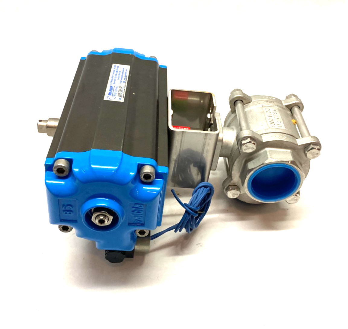 Marwin UT Series Pneumatic Ball Valve Actuator Assembly 1-1/2" 3-Way - Maverick Industrial Sales