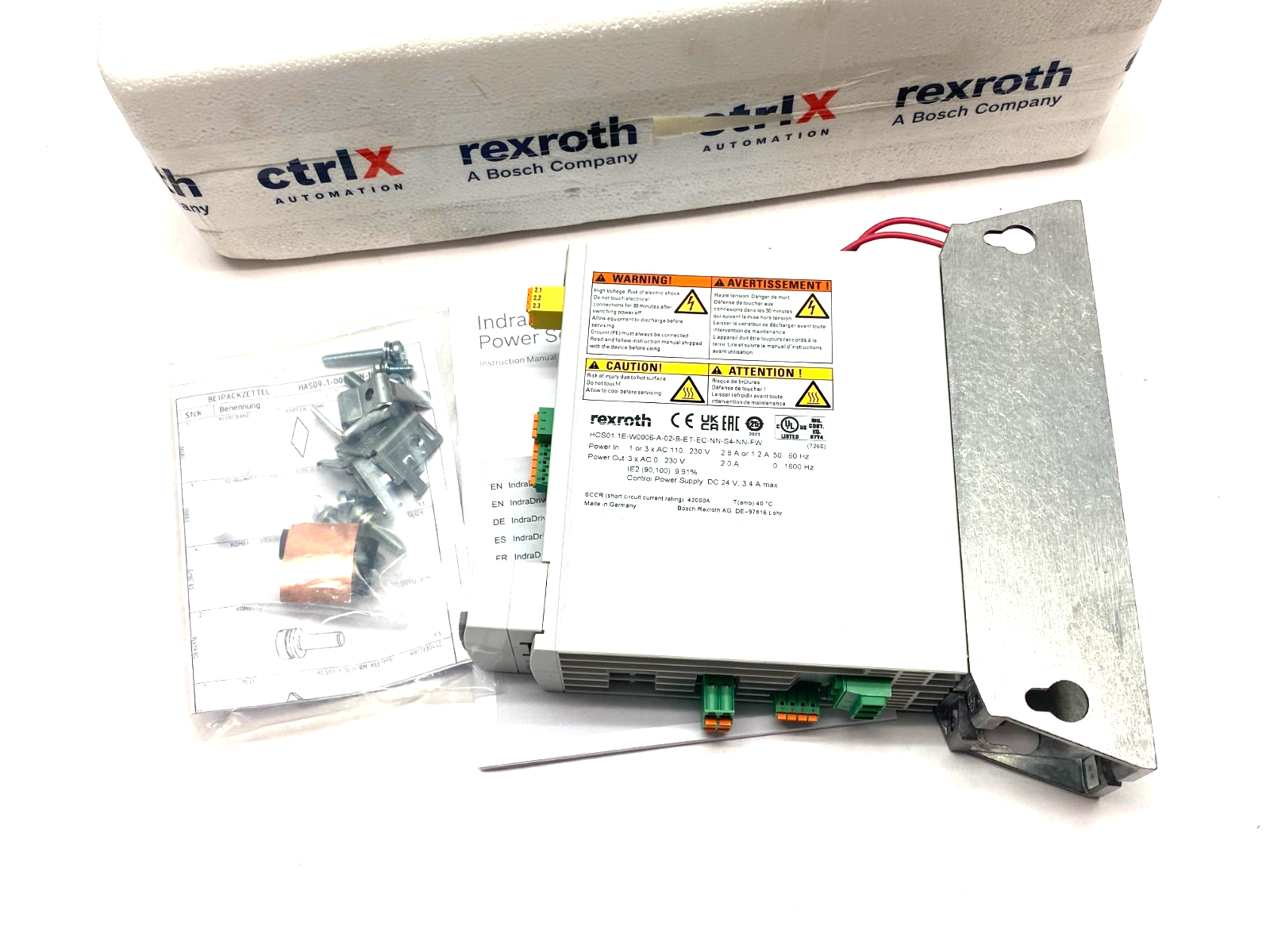 Bosch Rexroth R911344536 Comp. Converter HCS01.1E-W0006-A-02-B-ET-EC-NN-S4-NN-FW - Maverick Industrial Sales
