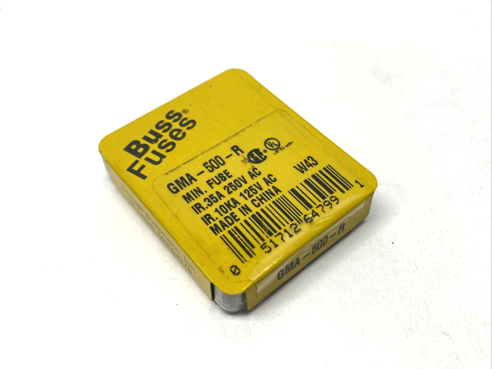Cooper Bussmann GMA-500-R Miniature Fuse 500 mA 250VAC PACKAGE OF 5 - Maverick Industrial Sales
