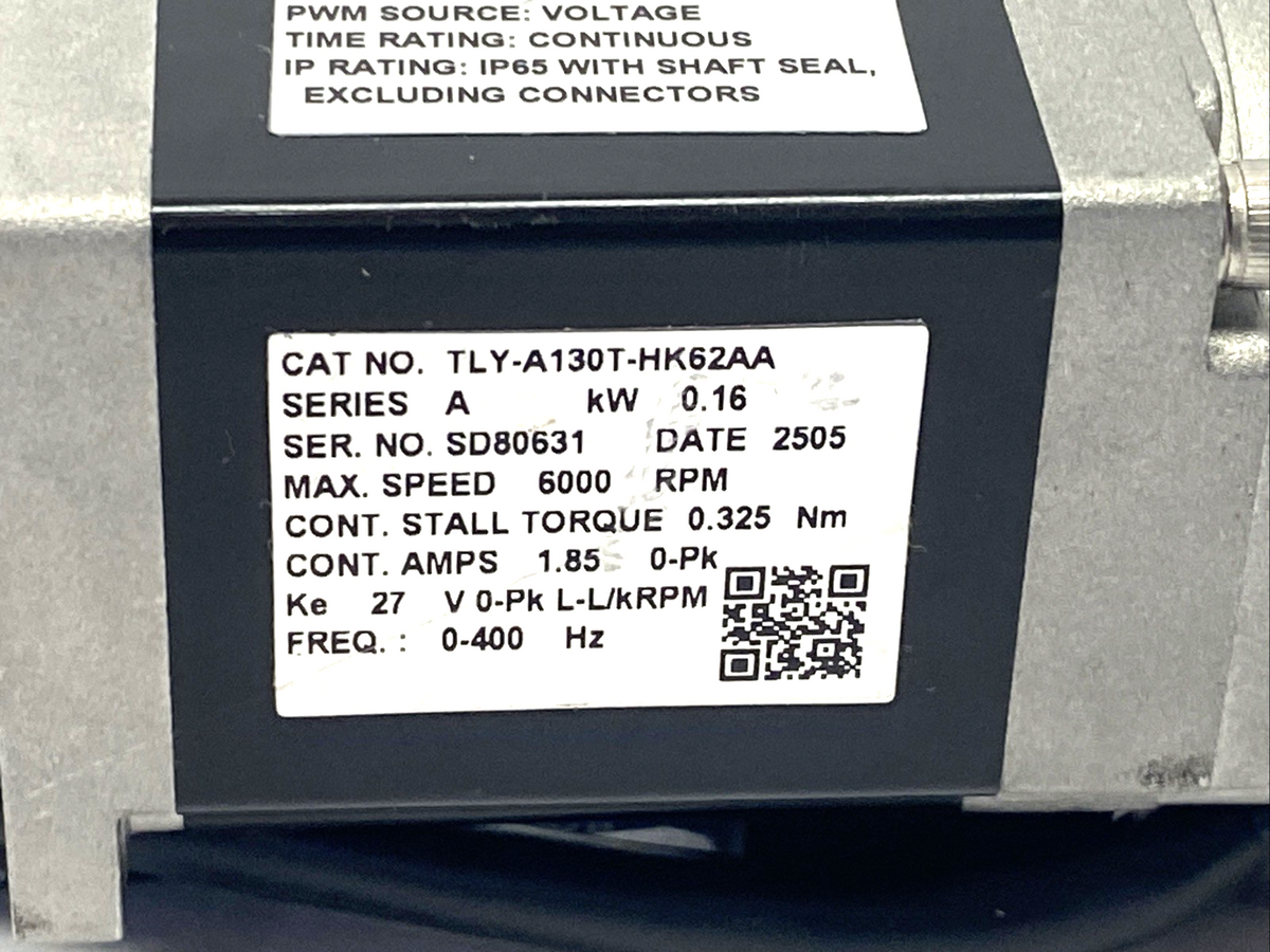 Allen Bradley TLY-A130T-HK62AA Ser. A TL-Series TLY 240V AC Rotary Servo Motor - Maverick Industrial Sales