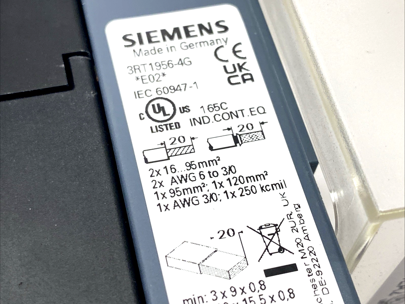 Siemens 3RT1456-6SP36 Power Contactor AC-1 275A/690V 3P 200-277VAC - Maverick Industrial Sales